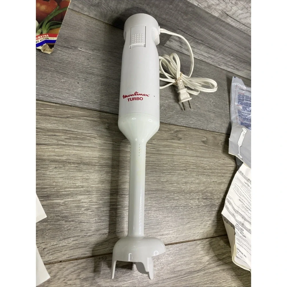 Moulinex Turbo Hand Blender Model 070 White Good Vintage 150W Immersion Mixer